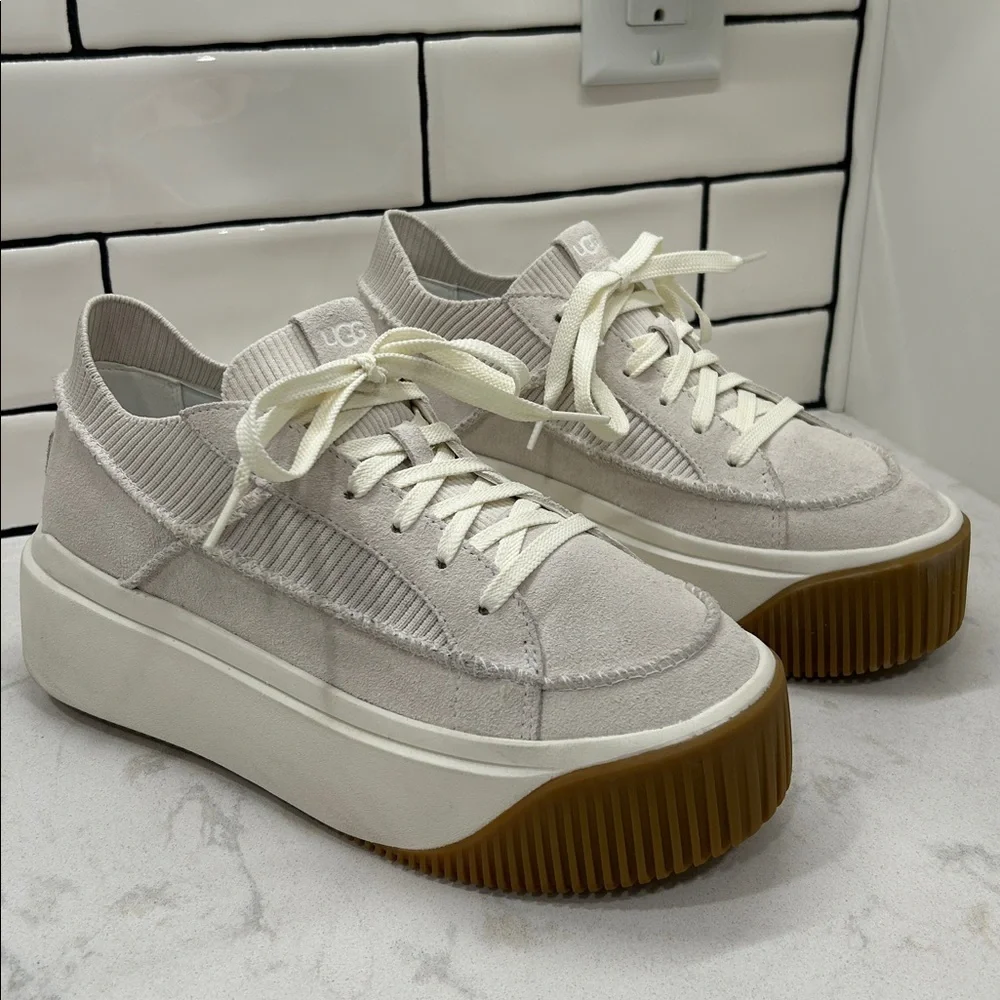 EZ‎ Duzzit Lace in White Light Cloud Grey Size 9